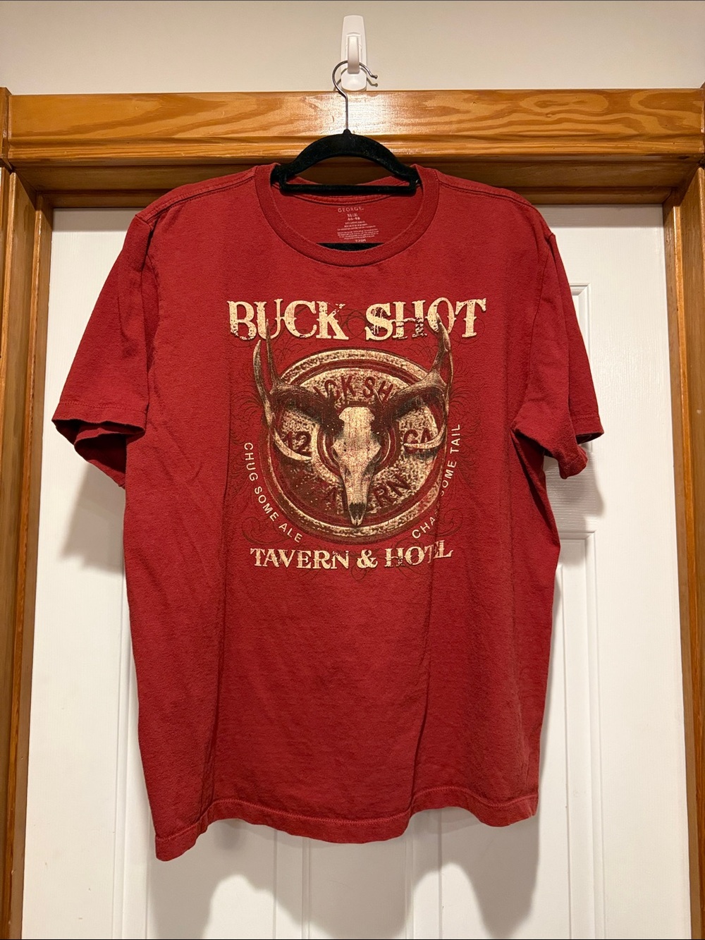 George Red Buck Shot Tavern Graphic Short Sleeve Tee